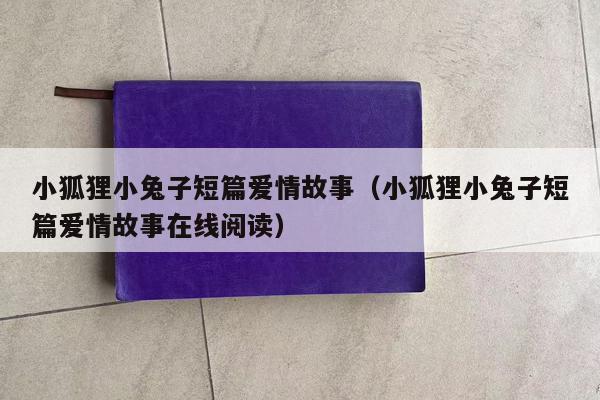 小狐狸小兔子短篇爱情故事（小狐狸小兔子短篇爱情故事在线阅读）